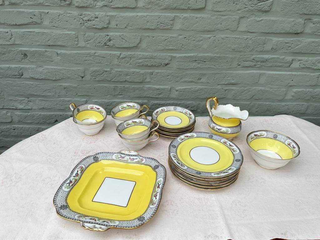 Prachtige complete Aynsley England gebak /dessertset 6 pers., Enlèvement