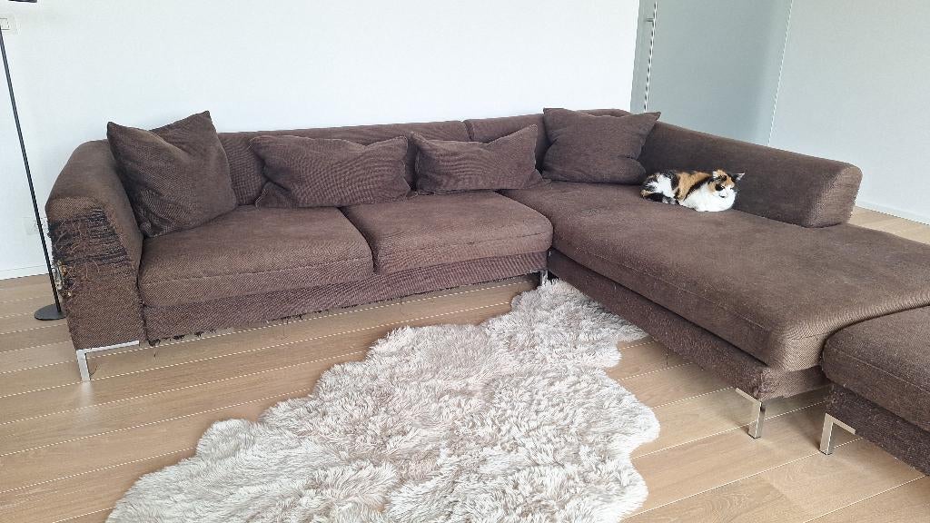 GRATIS zetel - zelf af te halen, Huis en Inrichting, Zetels | Zetels, Ophalen, Gebruikt, Hoekbank, Stof