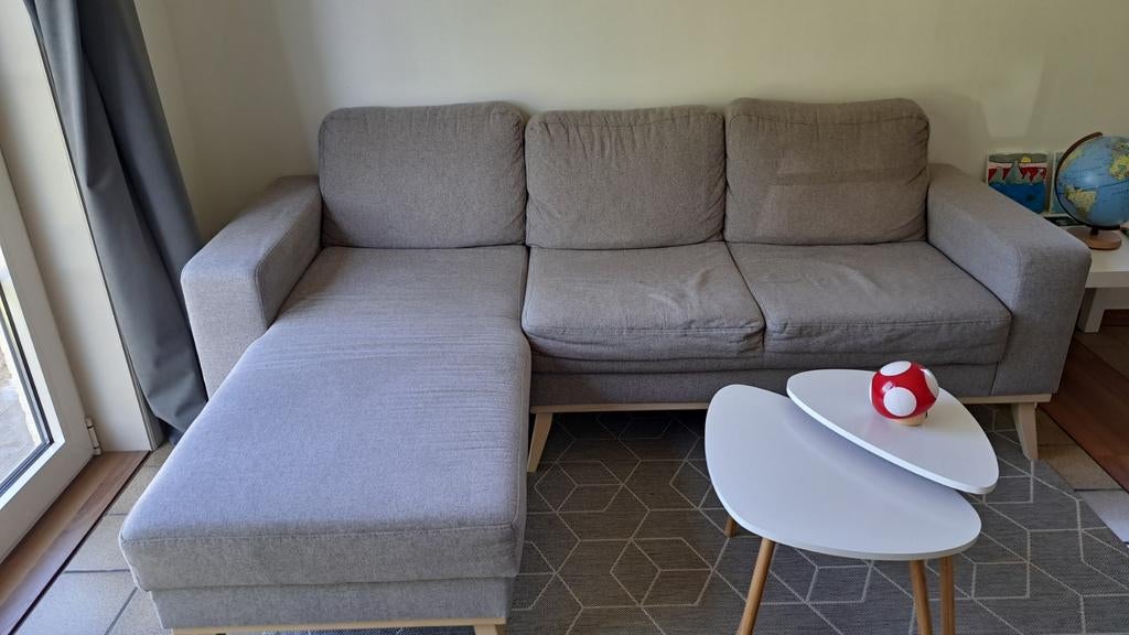 Compacte grijze hoekzetel, Maison & Meubles, Canapés | Coins salons complets, Enlèvement