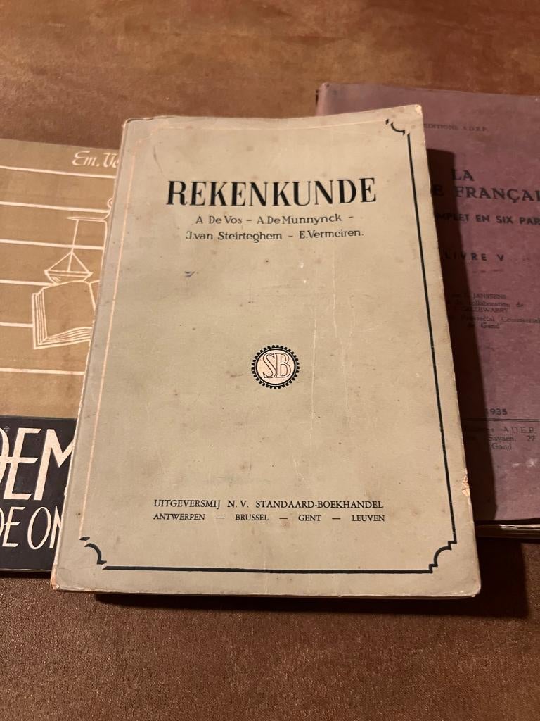 Vintage schoolboeken diverse onderwerpen, Antiek en Kunst, Ophalen of Verzenden