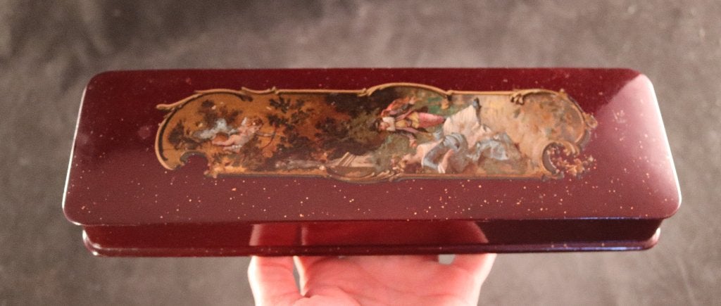 Boîte ancienne en papier mâché, Enlèvement ou Envoi