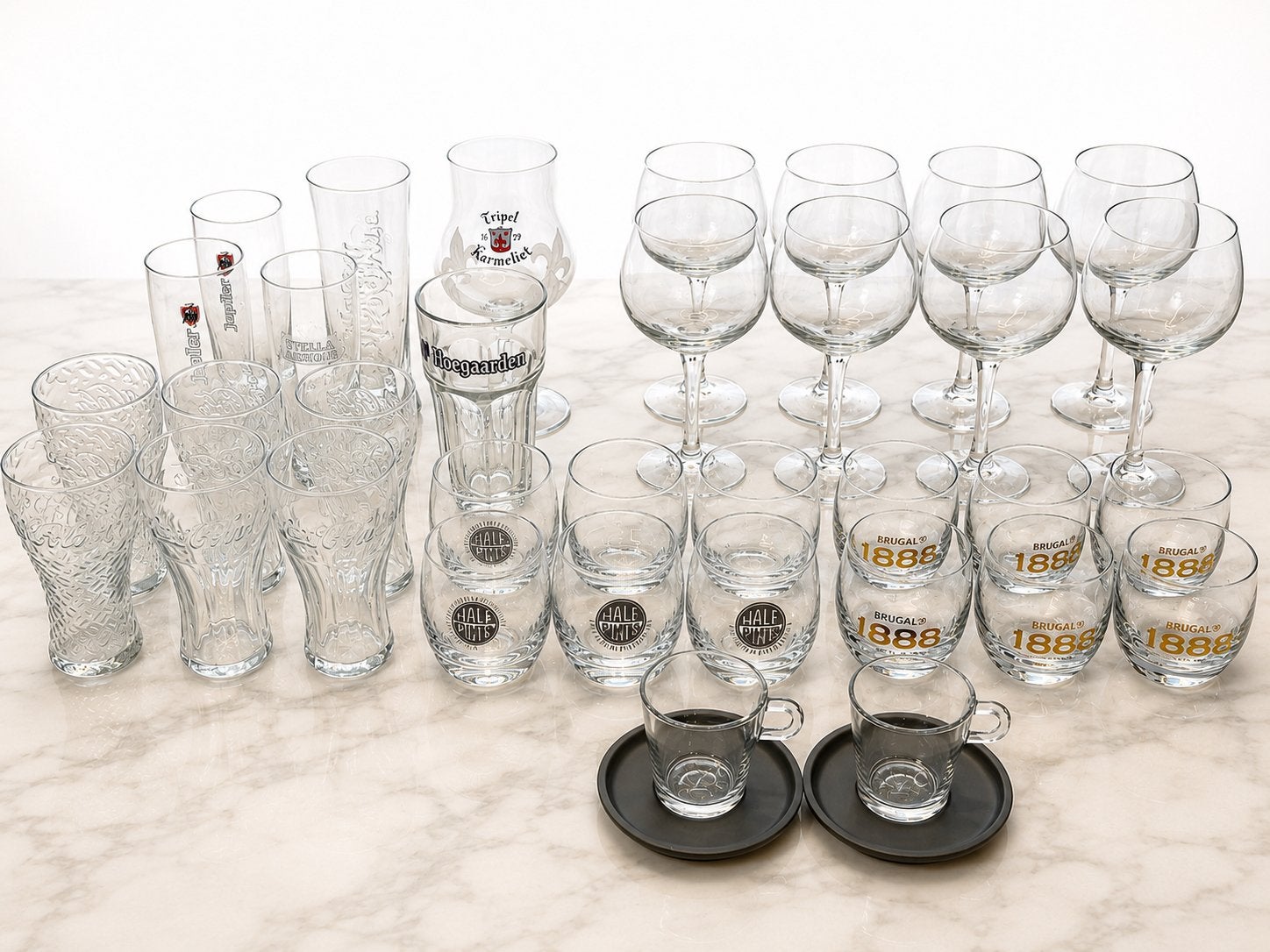Lot Glazen: whiskey, GinTonic, Bier, CocaCola, Ophalen of Verzenden, Zo goed als nieuw