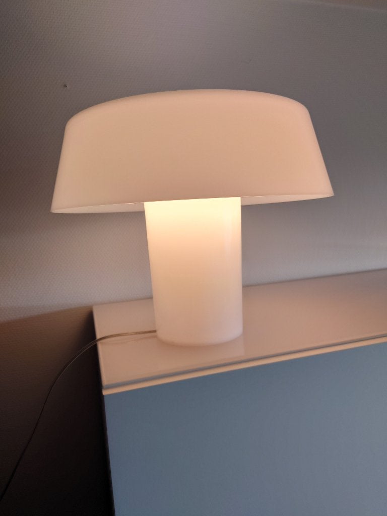 Design tafellamp Amami van Danese Milano, Huis en Inrichting, Ophalen, Overige merken, 30 cm, Wit