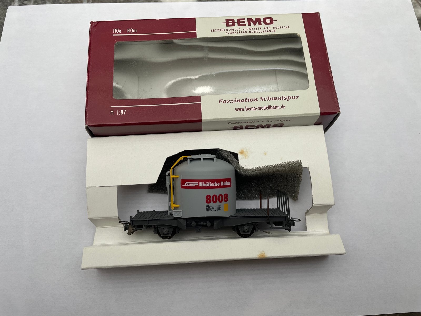 Bemo H0m RhB Uce 8008, Hobby & Loisirs créatifs, Trains miniatures | HO, Autres marques, Enlèvement ou Envoi, Wagon, Courant continu