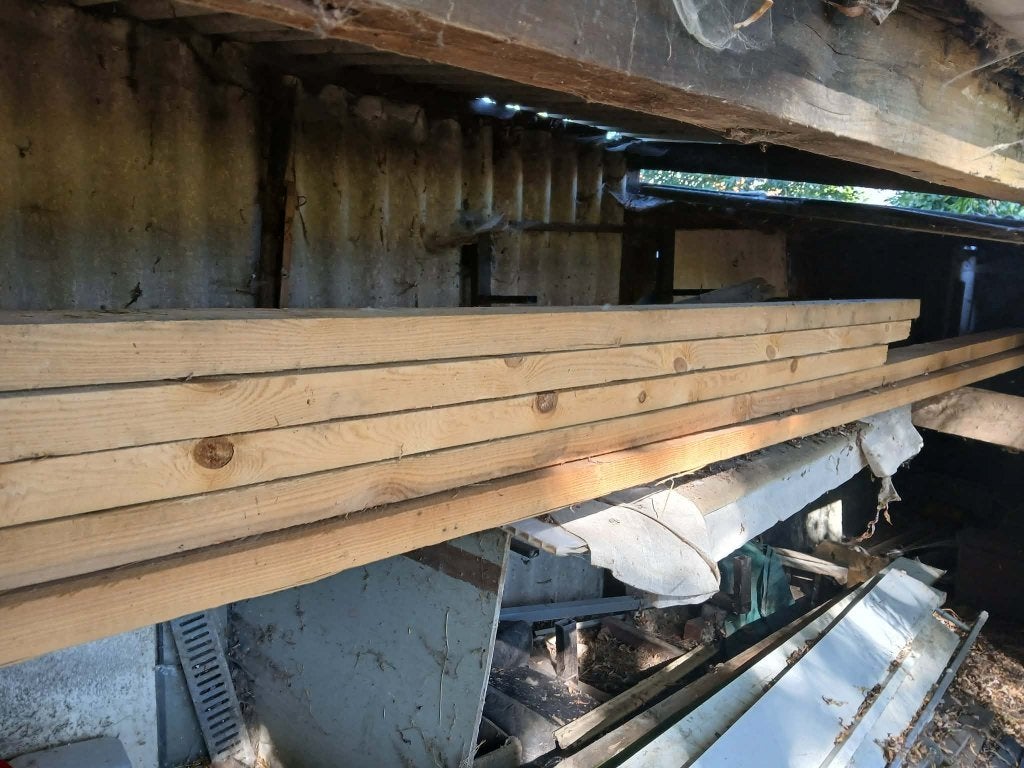 Hout Balk, Ophalen, Minder dan 25 mm, Zo goed als nieuw, Balk