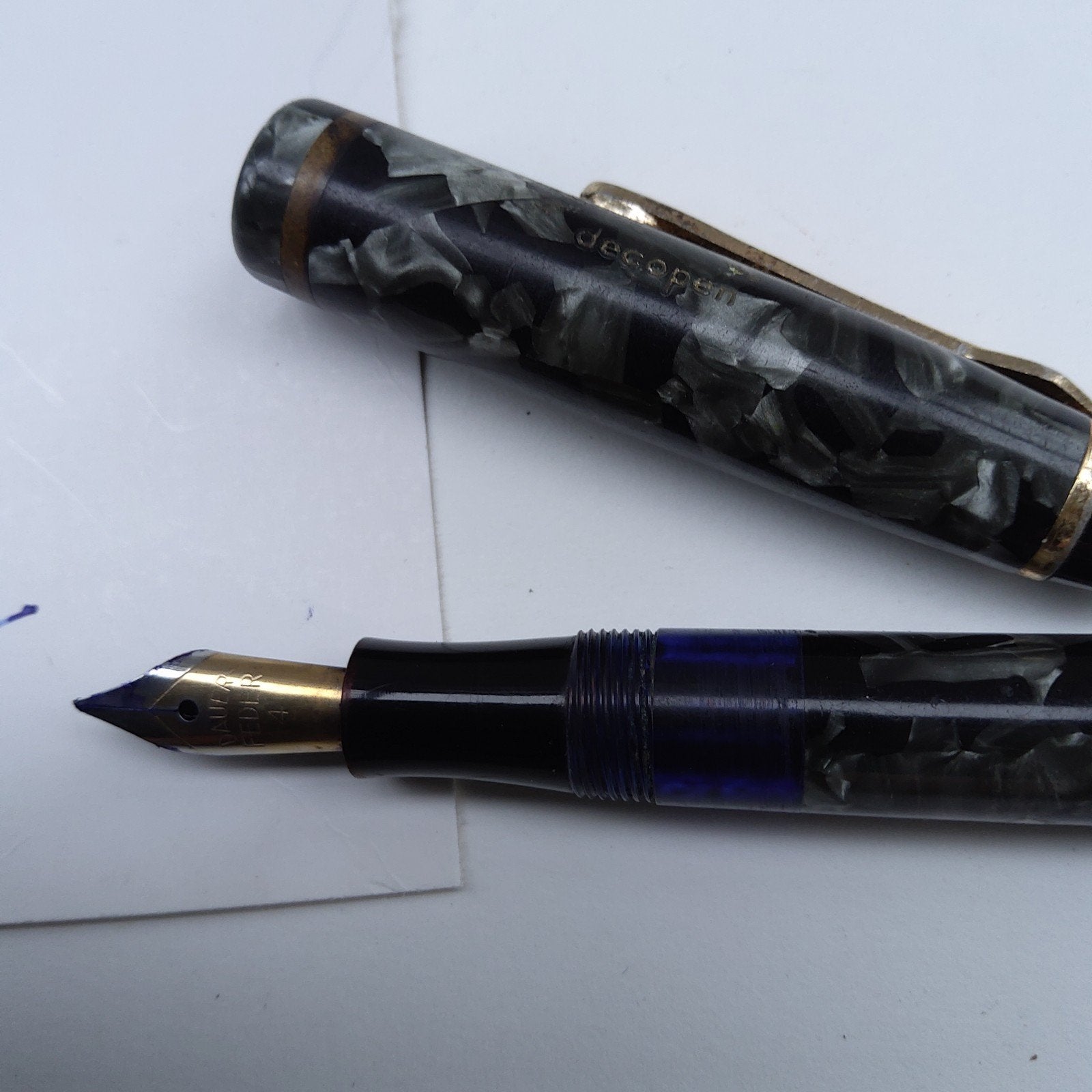 Zuigvulpen "Dauer Feder 4"  jaren 60- 70, Enlèvement ou Envoi, Utilisé, Stylo