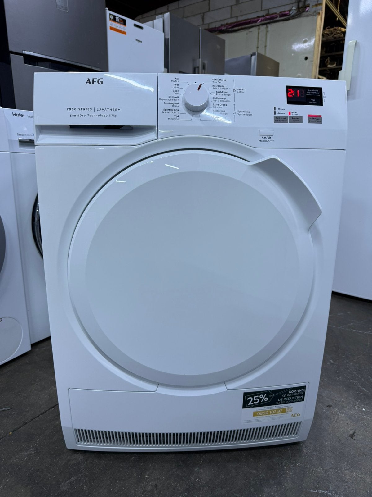 Droogkast AEG A+++ 7 Kg met GARANTIE, Ophalen of Verzenden, Zo goed als nieuw, Condens