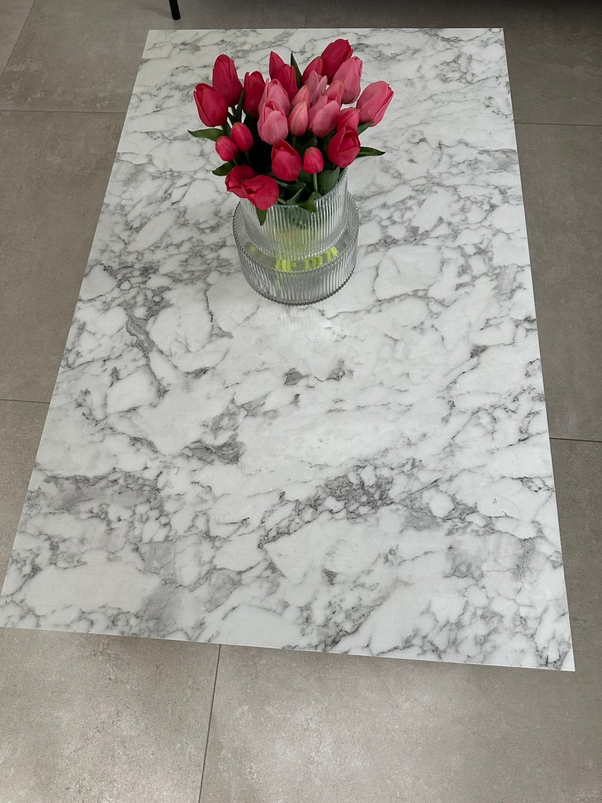 Marmerlook salontafel - westwing, Huis en Inrichting, Tafels | Salontafels, Zo goed als nieuw, Ophalen
