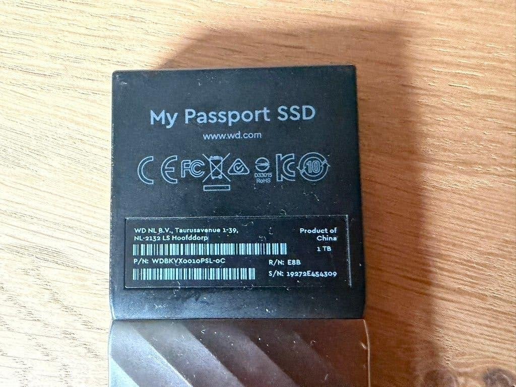 external ssd My Passport WD 1 Tb, Informatique & Logiciels, Disques durs, SSD, Externe, Western Digital (WD), Enlèvement