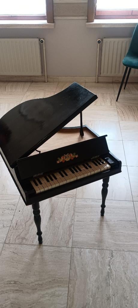 mini vleugelpiano, Muziek en Instrumenten, Piano's, Ophalen, Gebruikt, Zwart, Vleugel