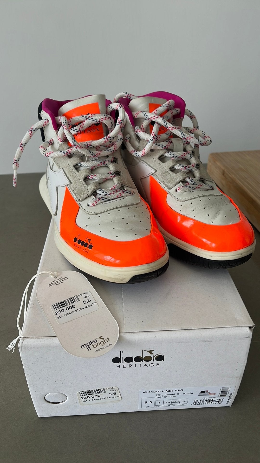 Basket Diadora 38,5, Ophalen of Verzenden, Zo goed als nieuw, Wit