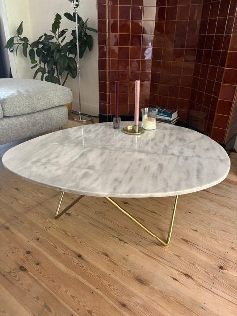Furnified salontafel - wit marmer, Ophalen, Overige materialen, 50 tot 100 cm, 50 tot 100 cm