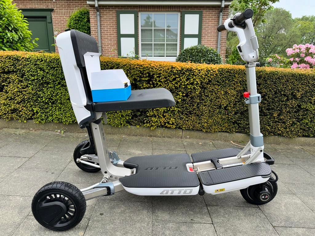 Scooter de voyage pliable MovingLif Atto Scootmobiel pliable, Enlèvement ou Envoi, Pliant, Comme neuf, Fauteuil roulant électrique