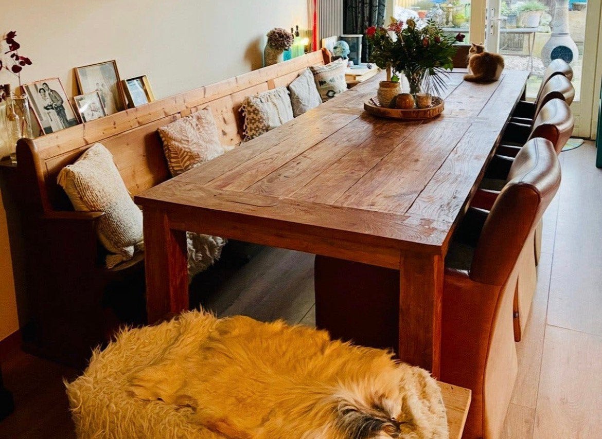 Eiken tafel 300x100x80, Huis en Inrichting, Ophalen, Gebruikt