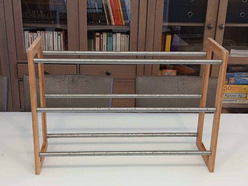 Étagère / Porte-chaussures métal & bois, Enlèvement ou Envoi, Utilisé