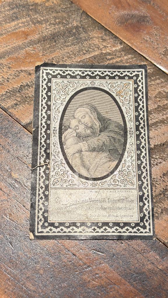 Bidsprentje (of souvenir pieux) - 1882, Verzenden, Gebruikt, Kaart of Prent, Christendom | Katholiek