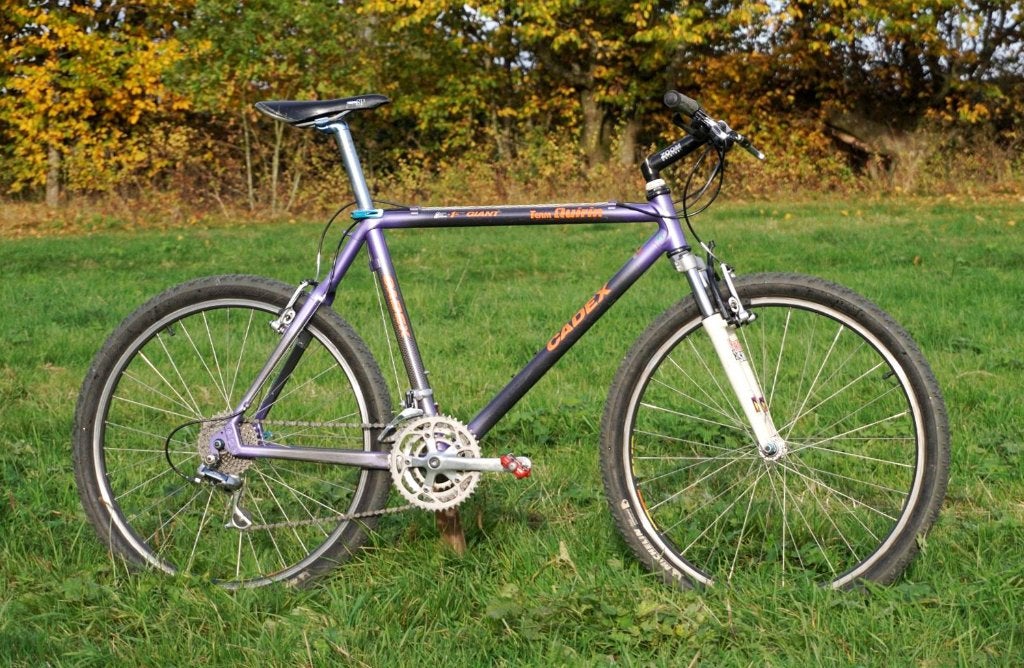 Giant Cadex CFM 1S - jaren 90, Fietsen en Brommers, Ophalen, Gebruikt, Vering, Velgrem