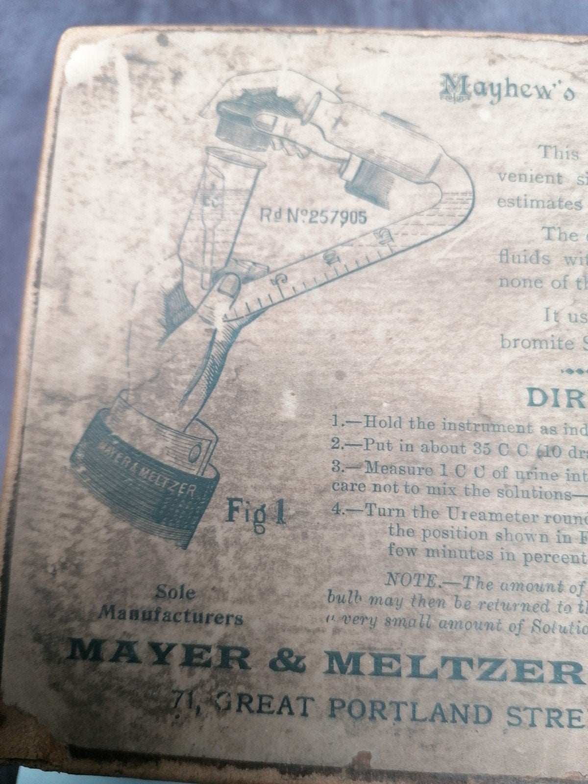 Mayhews Ureameter Mayer&Meltzer Antiek, Antiek en Kunst, Ophalen of Verzenden