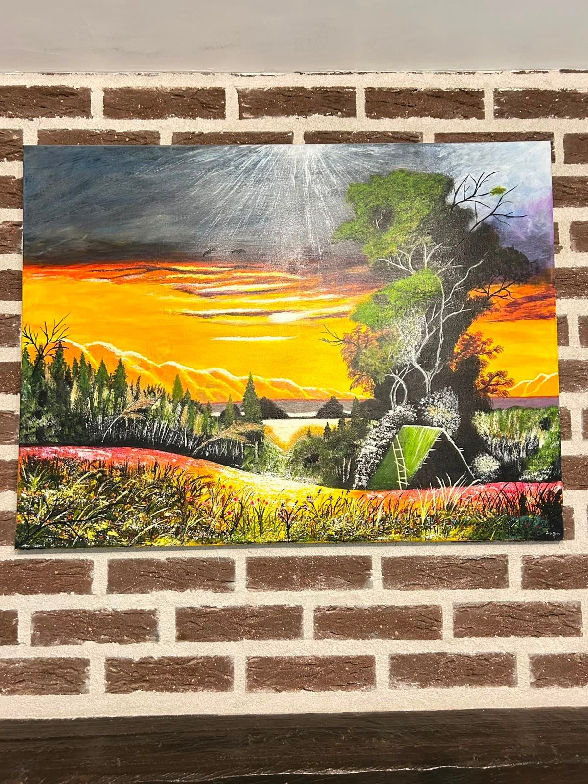 Schilderij op canvas, Ophalen