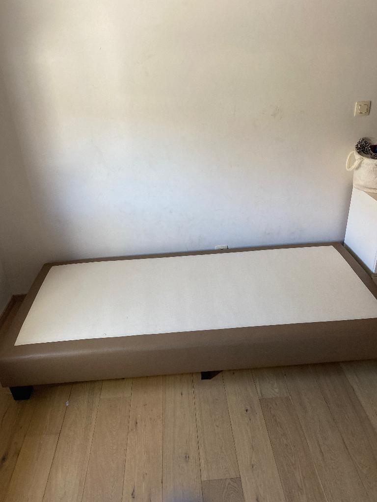 2x eenpersoon boxbed te koop “ZONDER MATRAS”, Ophalen, Gebruikt, Bruin, Eenpersoons