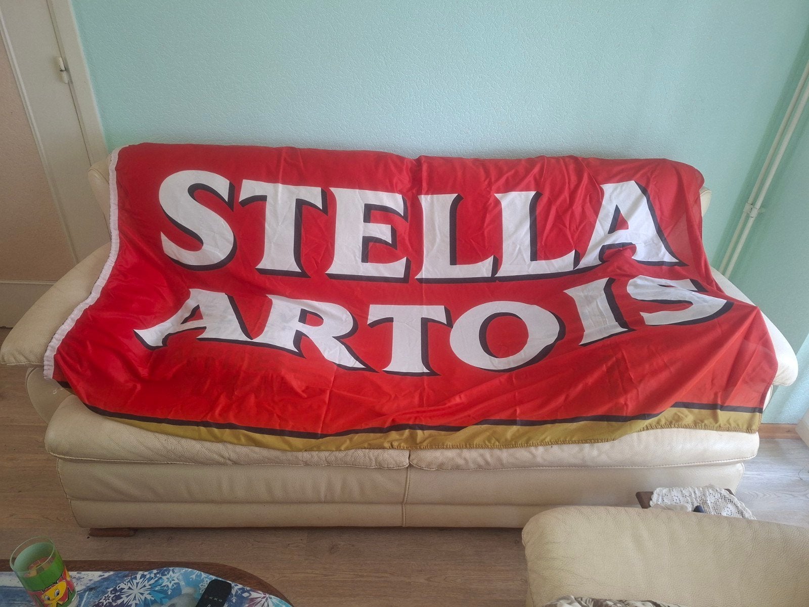 drapeau Stella Artois, Collections, Marques & Objets publicitaires, Enlèvement