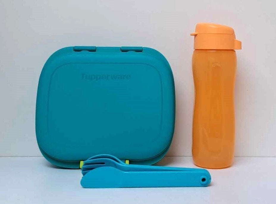 Tupperware™ « Set Déjeuner » vert - orange - bleu, Maison & Meubles, Cuisine| Tupperware, Neuf, Boîte de conservation, Autres couleurs