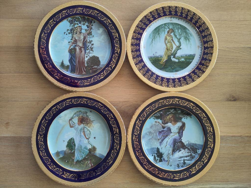 Set de 4 pièces de Limoges France - Les Quatre Saisons, Enlèvement