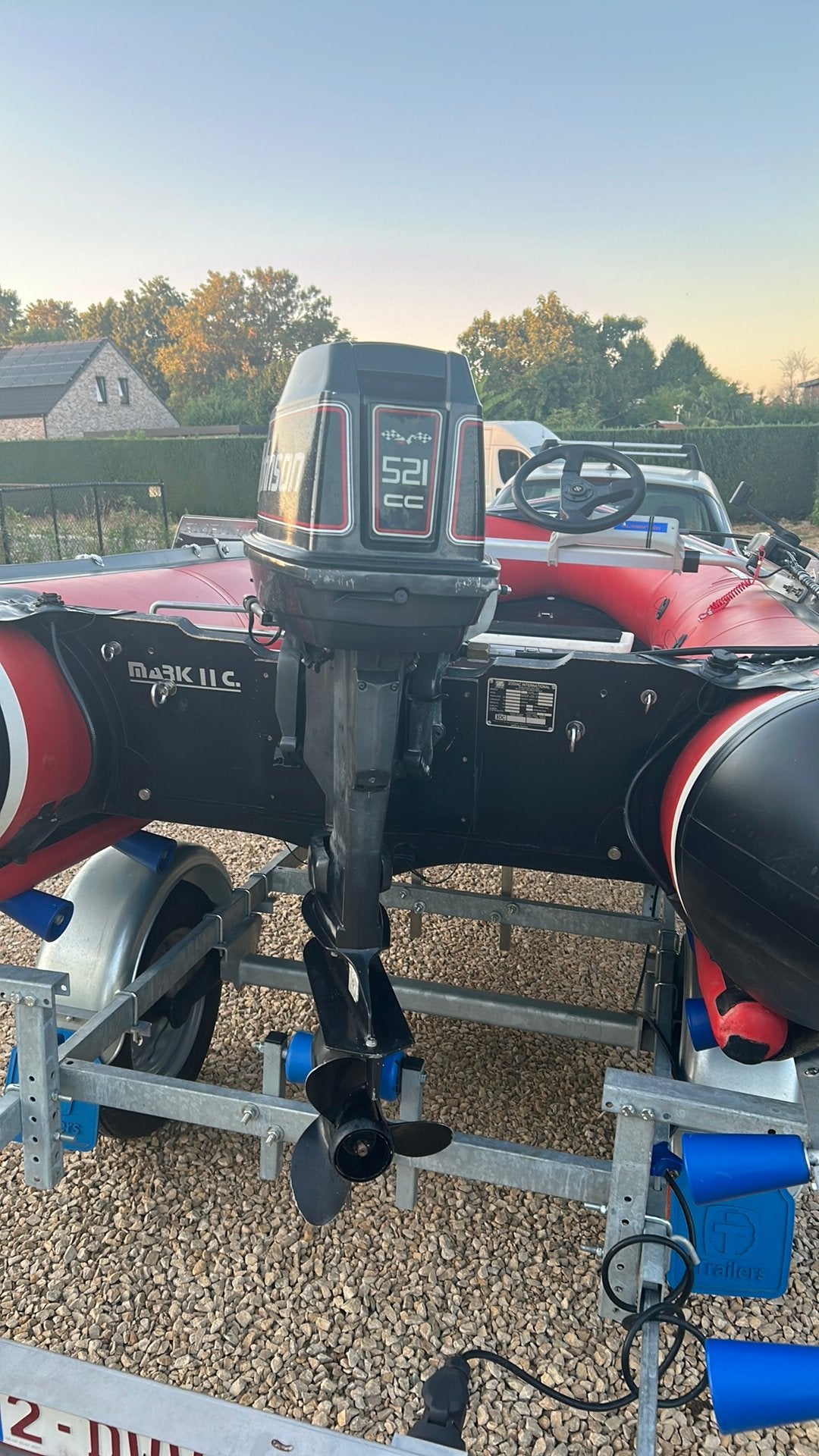 Zodiac futura mark 2 c. Met trailer, Ophalen, Aluminium, Gebruikt, 4 m