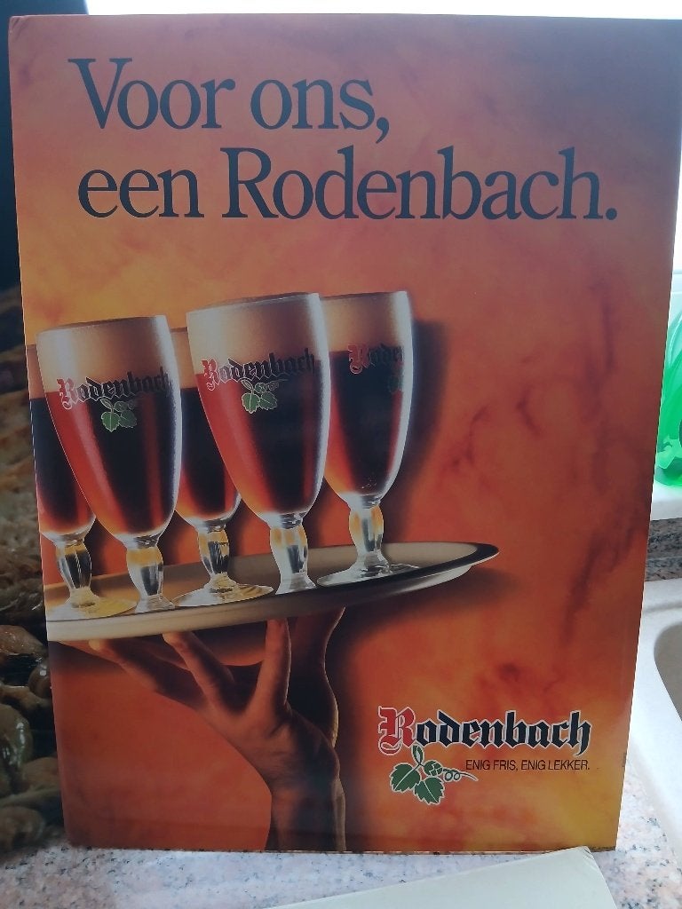 Lot 2 panneaux publicitaires Rodenbach, Collections, Enlèvement ou Envoi, Utilisé, Panneau publicitaire