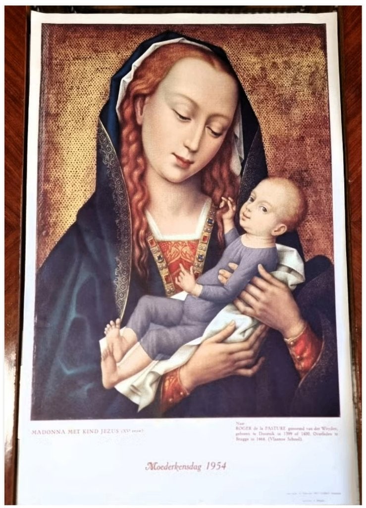 Oude Affiches "Moederkensdag" 1953 en 1954, Verzamelen, Ophalen of Verzenden, Zo goed als nieuw