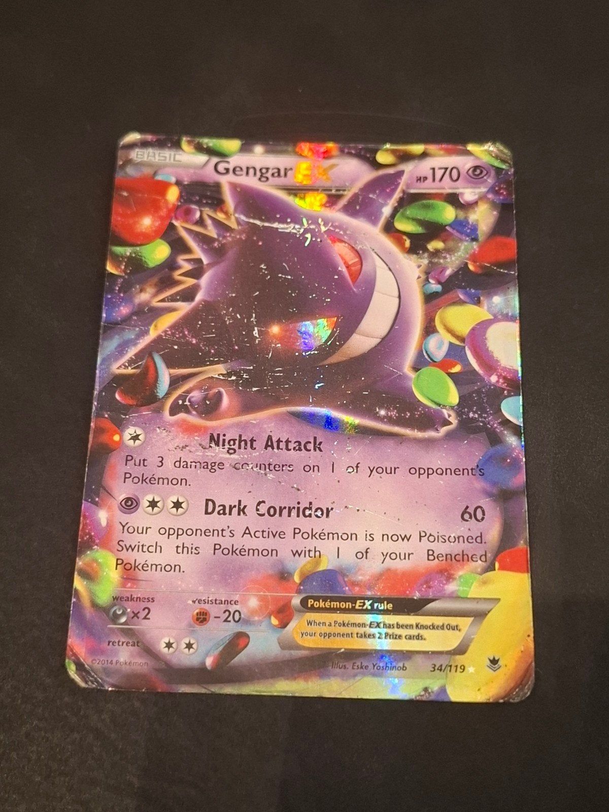 Pokémon Kaart: Gengar EX 34/119 (XY Phantom Forces - 2014) –, Ophalen of Verzenden