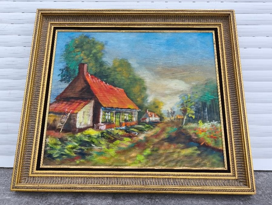 Huile sur toile signe felicien, Enlèvement ou Envoi, Toile