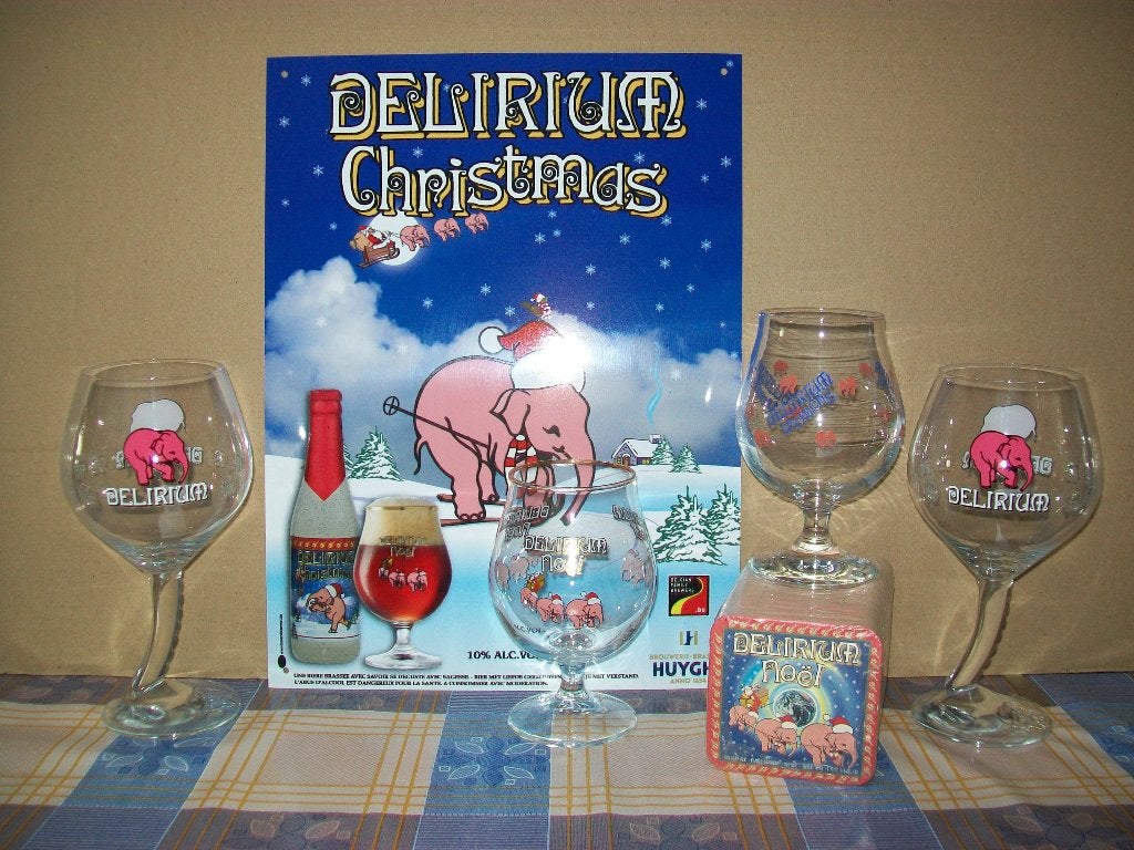 Delirium Tremens - Bier - Glas - Glazen - Brouwerij Huyghe, Enlèvement ou Envoi, Comme neuf, Verre ou Verres, Autres marques