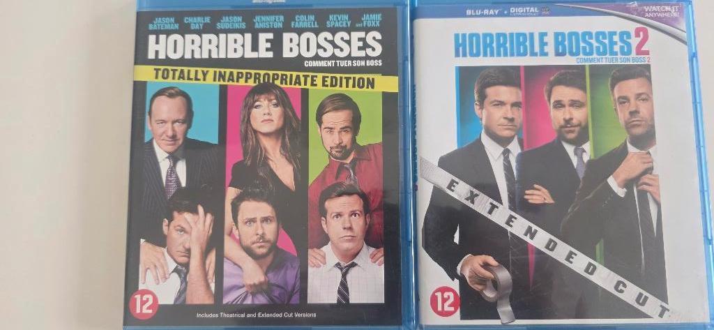 BR - Horrible Bosses 1+2, CD & DVD, Blu-ray, Enlèvement ou Envoi, Comme neuf, Humour et Cabaret