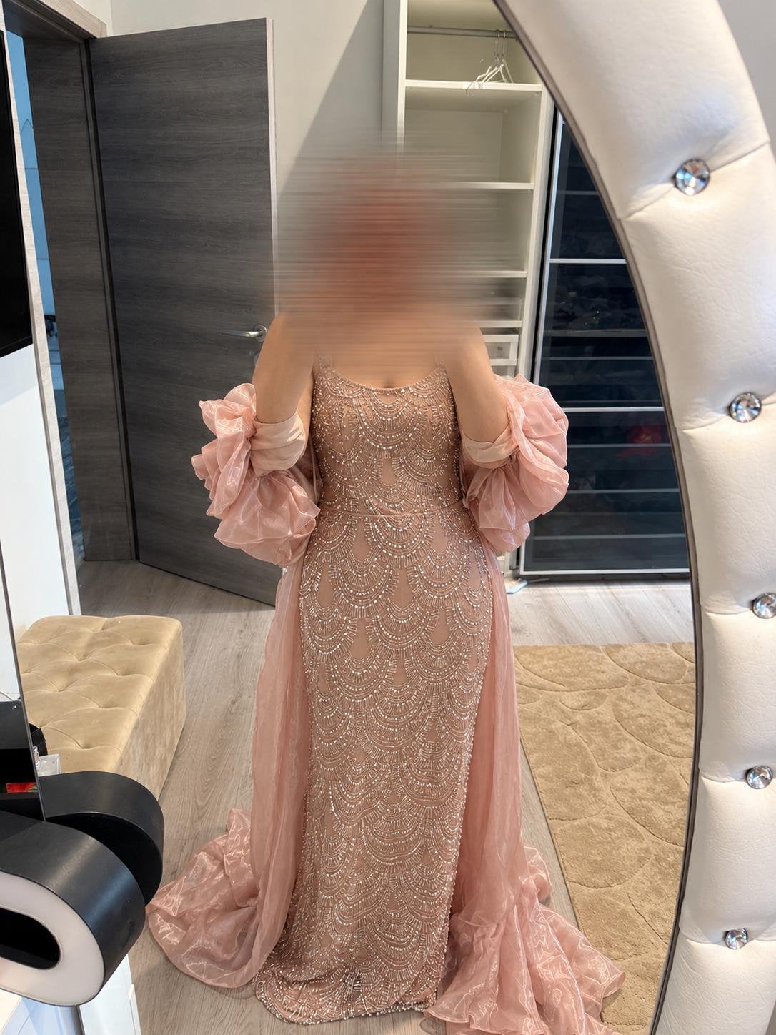 Longue robe rose bonbon de soiree, Ophalen of Verzenden, Zo goed als nieuw, Roze