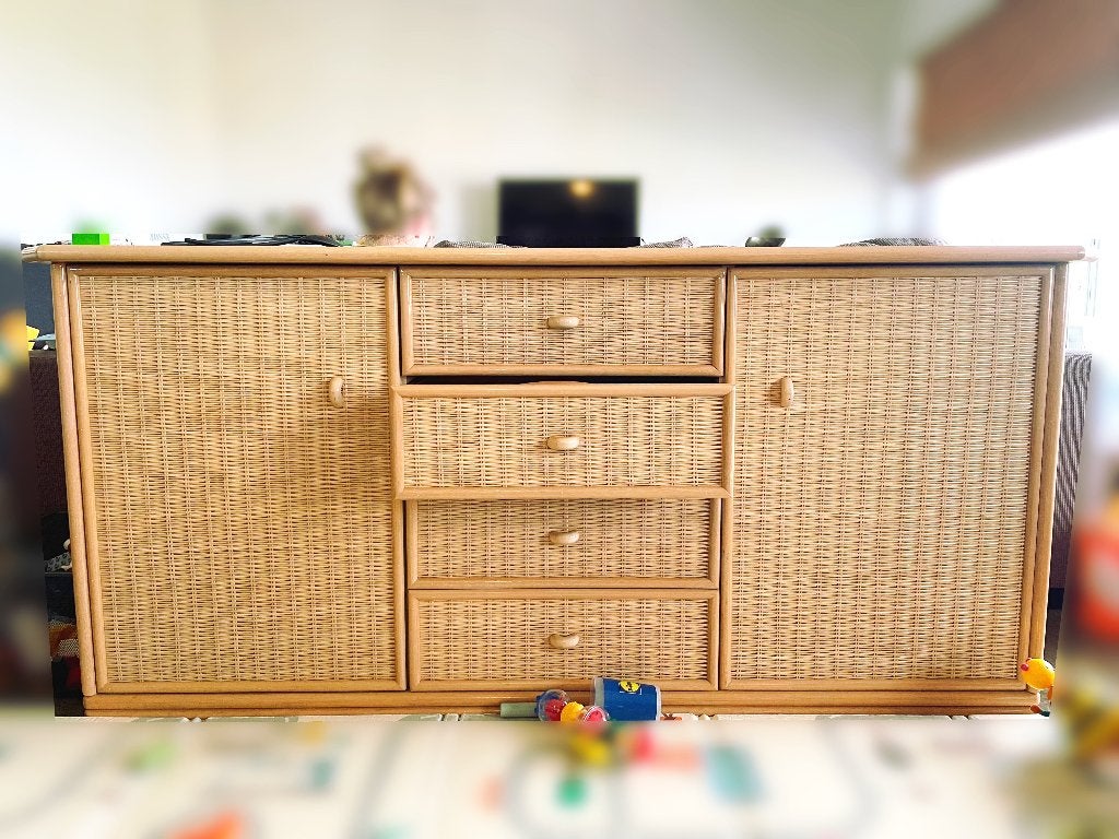 Roberti Rattan Dressoir, Antiek en Kunst, Ophalen
