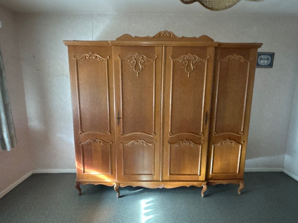 Kleerkast, Huis en Inrichting, Gebruikt, Met lade(s), 200 cm of meer, Eikenhout