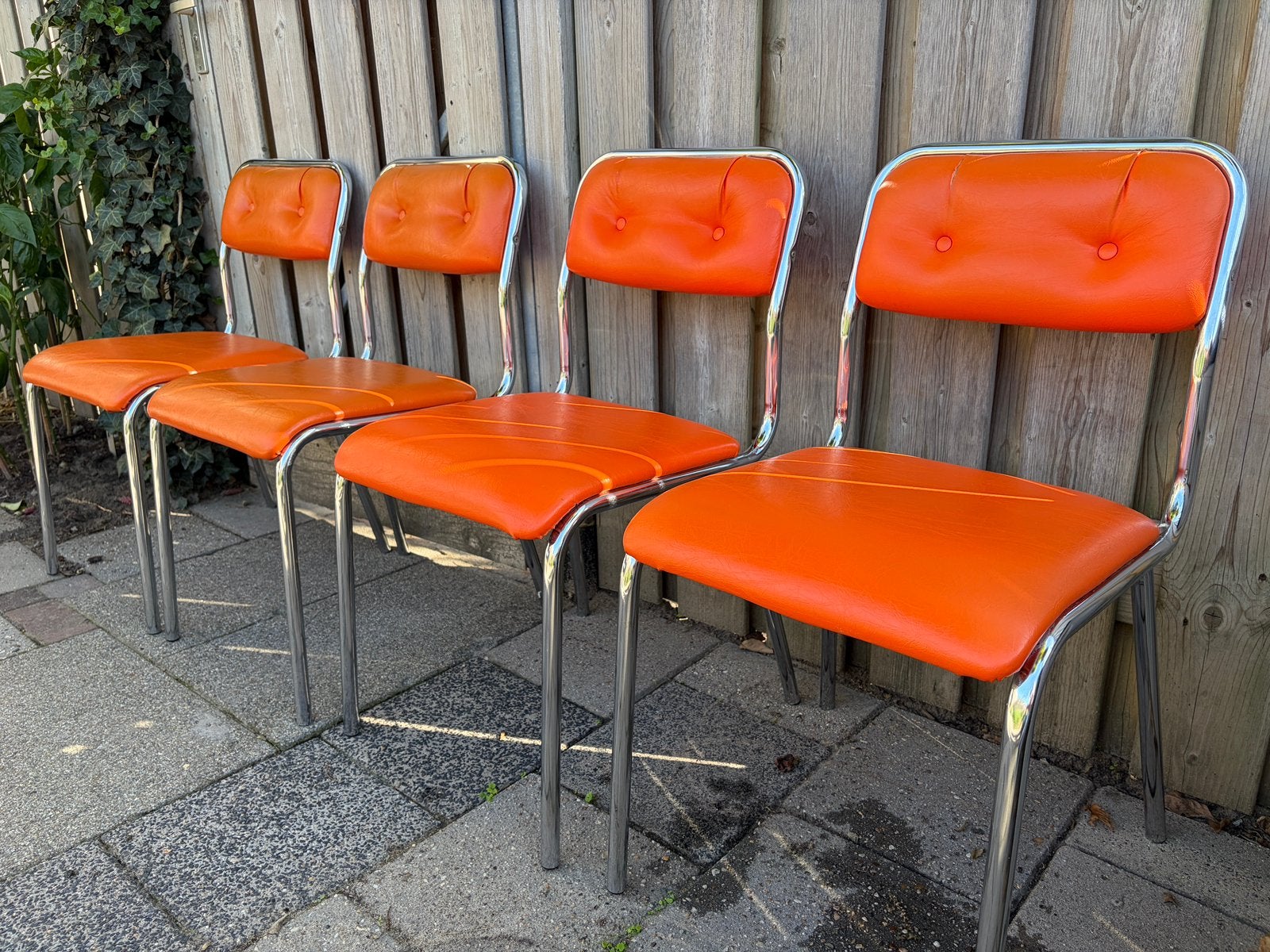 Vintage | Buisframe stoelen, Ophalen, Overige kleuren, Vier, Retro
