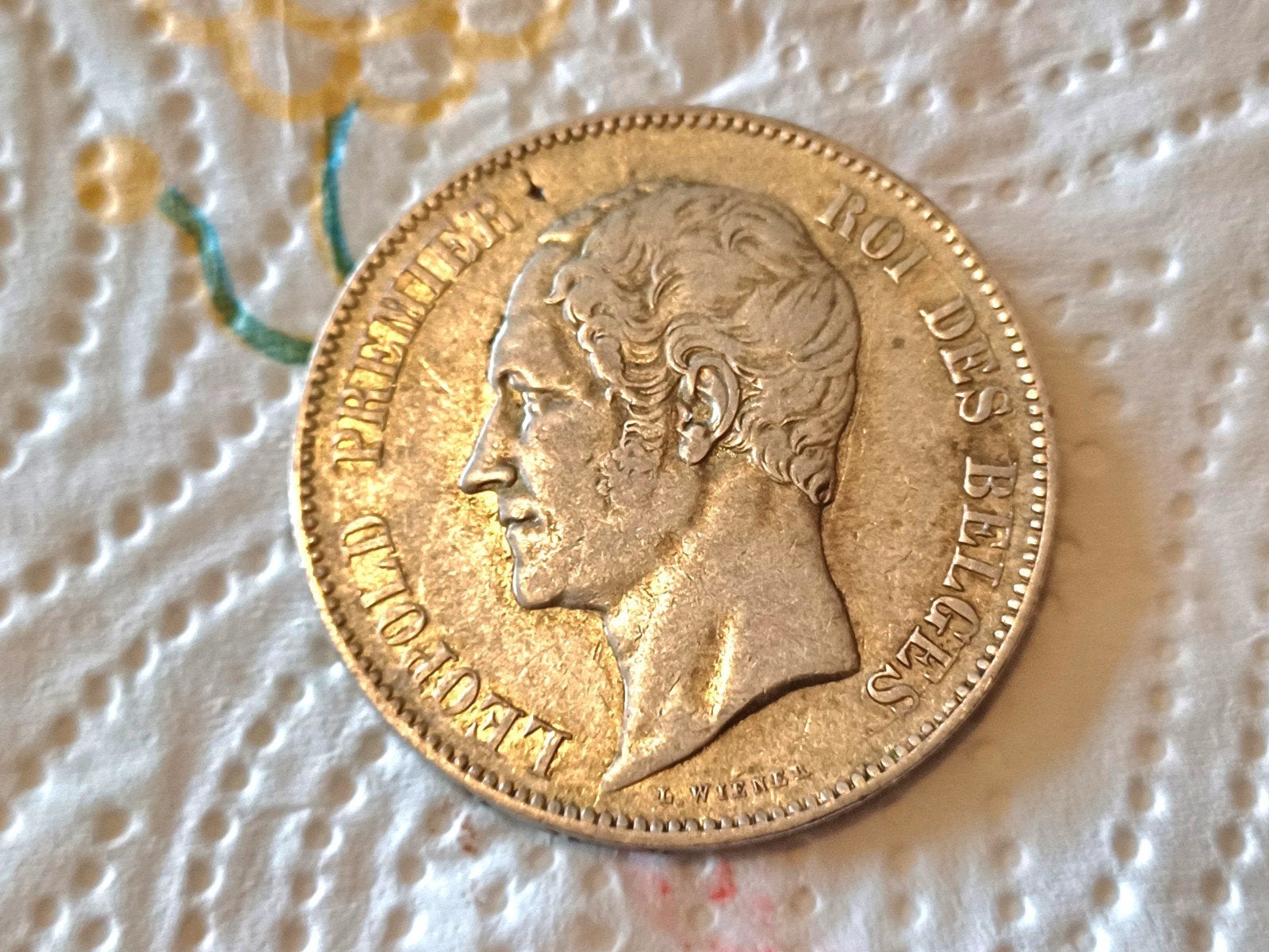 5 FRANCS 1851 LÉOPOLD II, Enlèvement ou Envoi, Monnaie en vrac, Argent, Argent