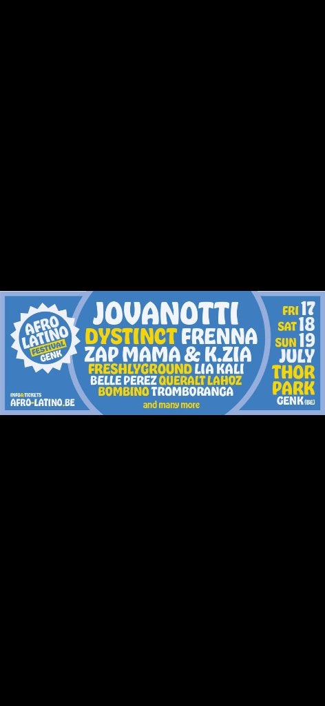 Deux tickets festival afro latino à genk samedi 18 juillet, Tickets & Billets, Deux personnes