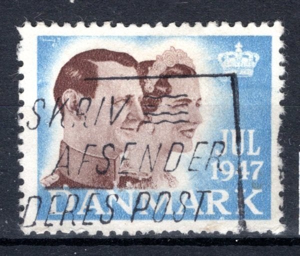 Timbre de Noël du DANEMARK 1947, Envoi, Danemark, Affranchi