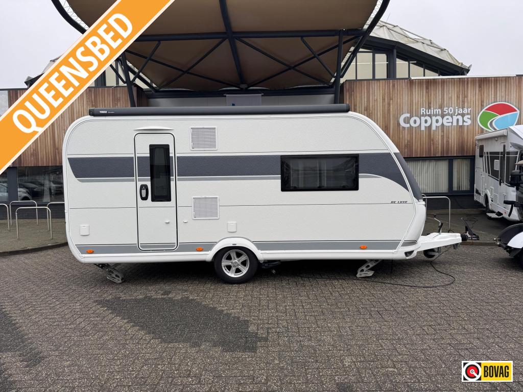 Hobby De Luxe 460 SFF 2025 E&P,Mover,Luifel!, Caravans en Kamperen, Treinzit, Tot en met 3, Schokbreker, 5 tot 6 meter