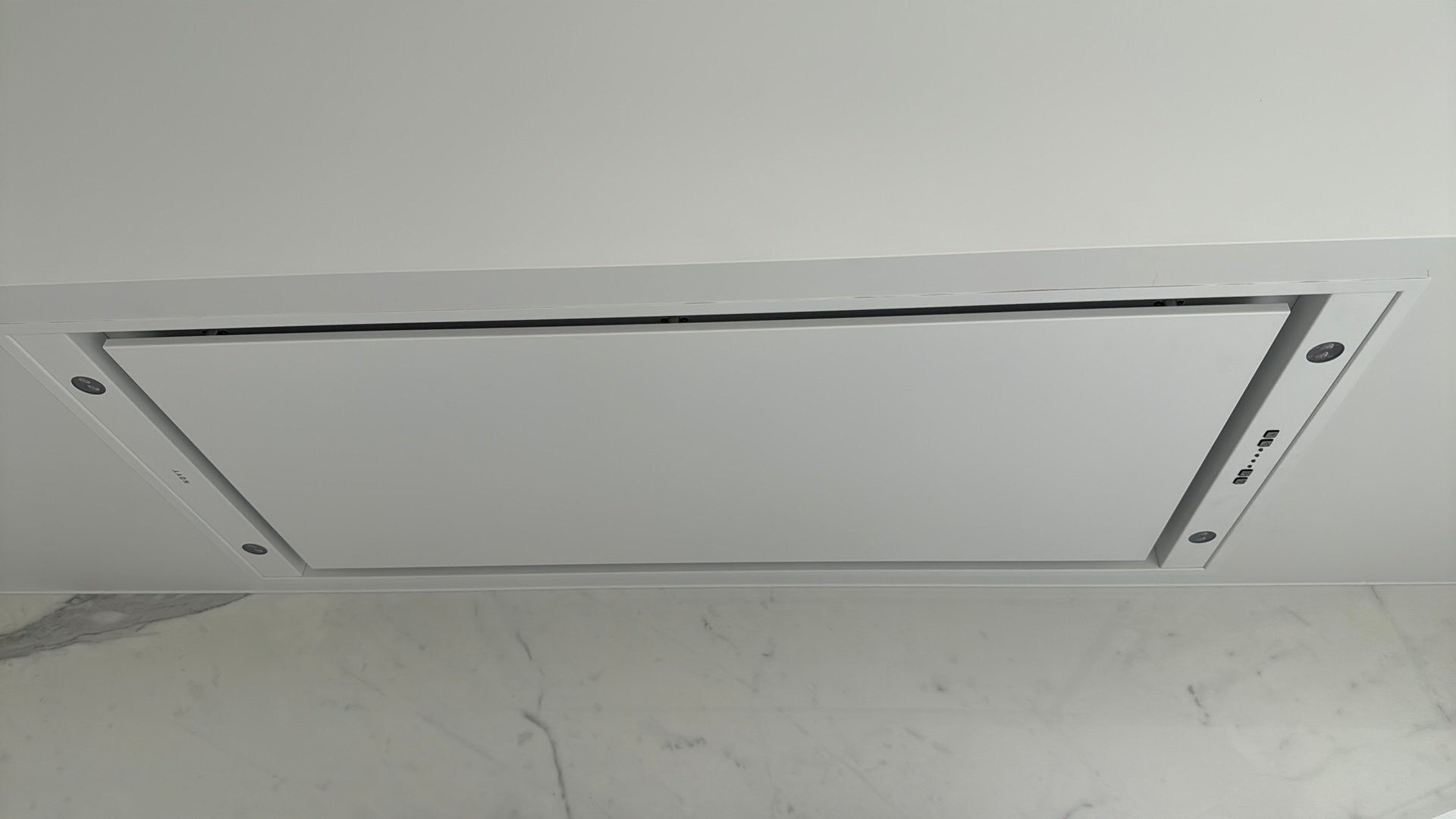 Hotte aspirante blanche Novy Pure'line 120 cm type 6841, 600 à 800 m³/h, Recyclage, Encastré, Enlèvement