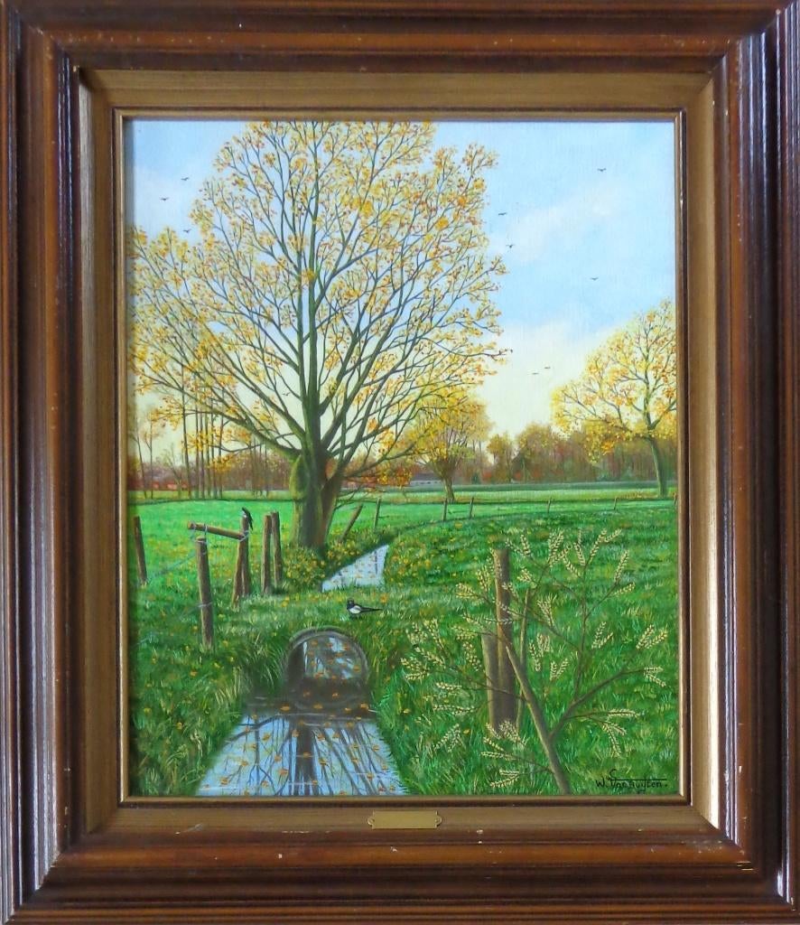 W. VAN BUYTEN / KOUTER HAMME / OLIEVERF DOEK / 75x65cm KADER, Enlèvement