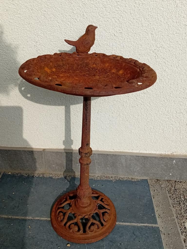 Antiek smeedijzeren vogelbad, Ophalen of Verzenden