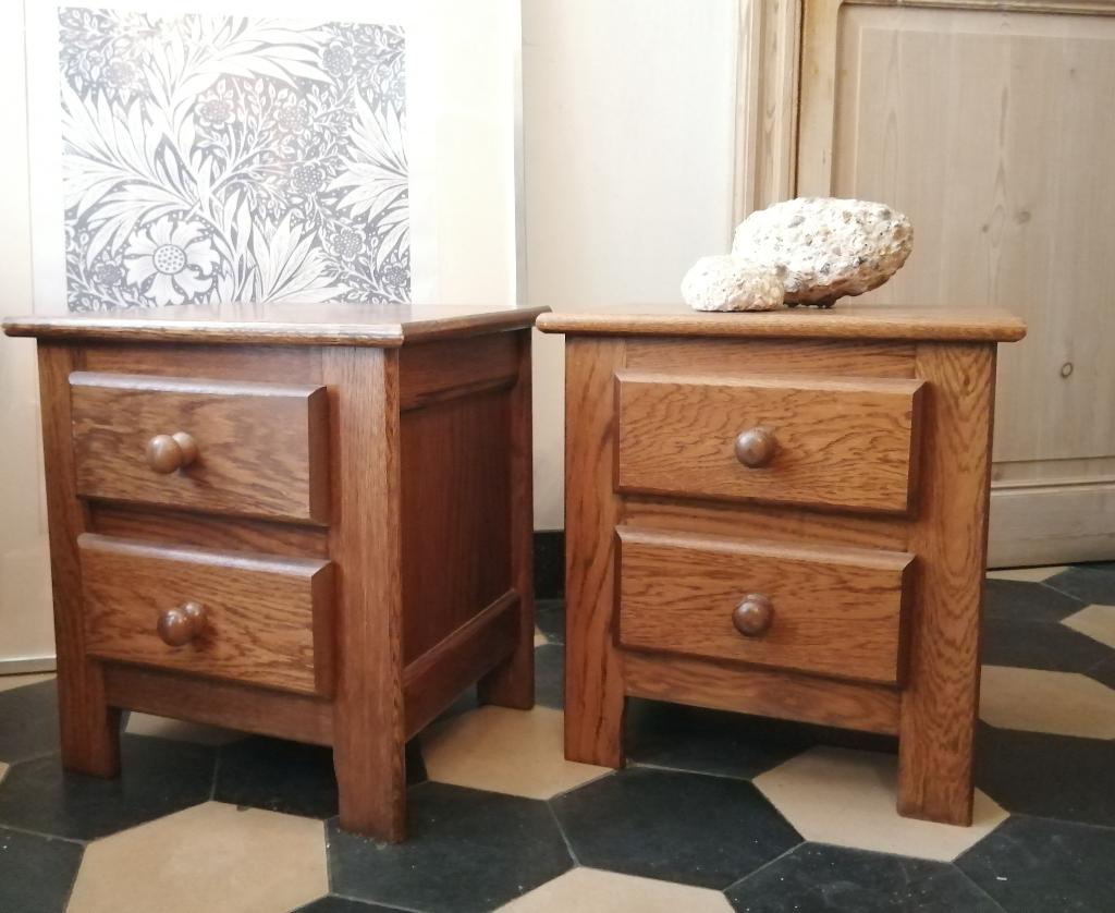 2 vintage nachtkastjes, Huis en Inrichting, Slaapkamer | Nachtkastjes, Ophalen