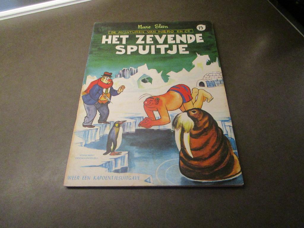 Nero - Het zevende spuitje - 1e druk - 1963, Boeken, Gelezen, Marc Sleen, Eén stripboek, Ophalen of Verzenden