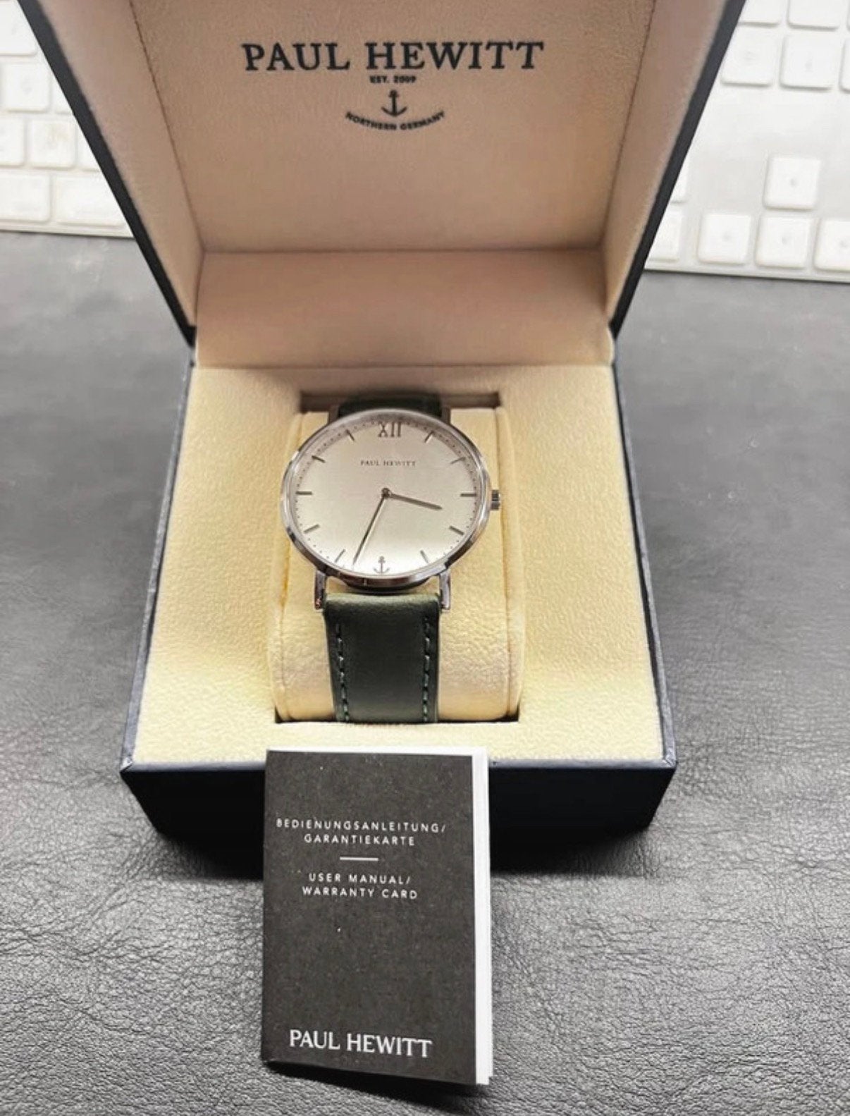 montre Paul Hewitt, Bijoux, Sacs & Beauté, Montres | Hommes, Enlèvement, Comme neuf, Acier, Cuir