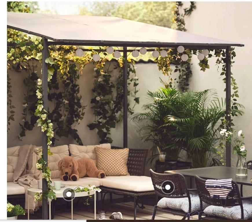 Ikea  - GUNNÖN Tonnelle, gris foncé/gris, 238x233 cm, Neuf, Moins de 4 mètres, 2 mètres ou plus, Autres types