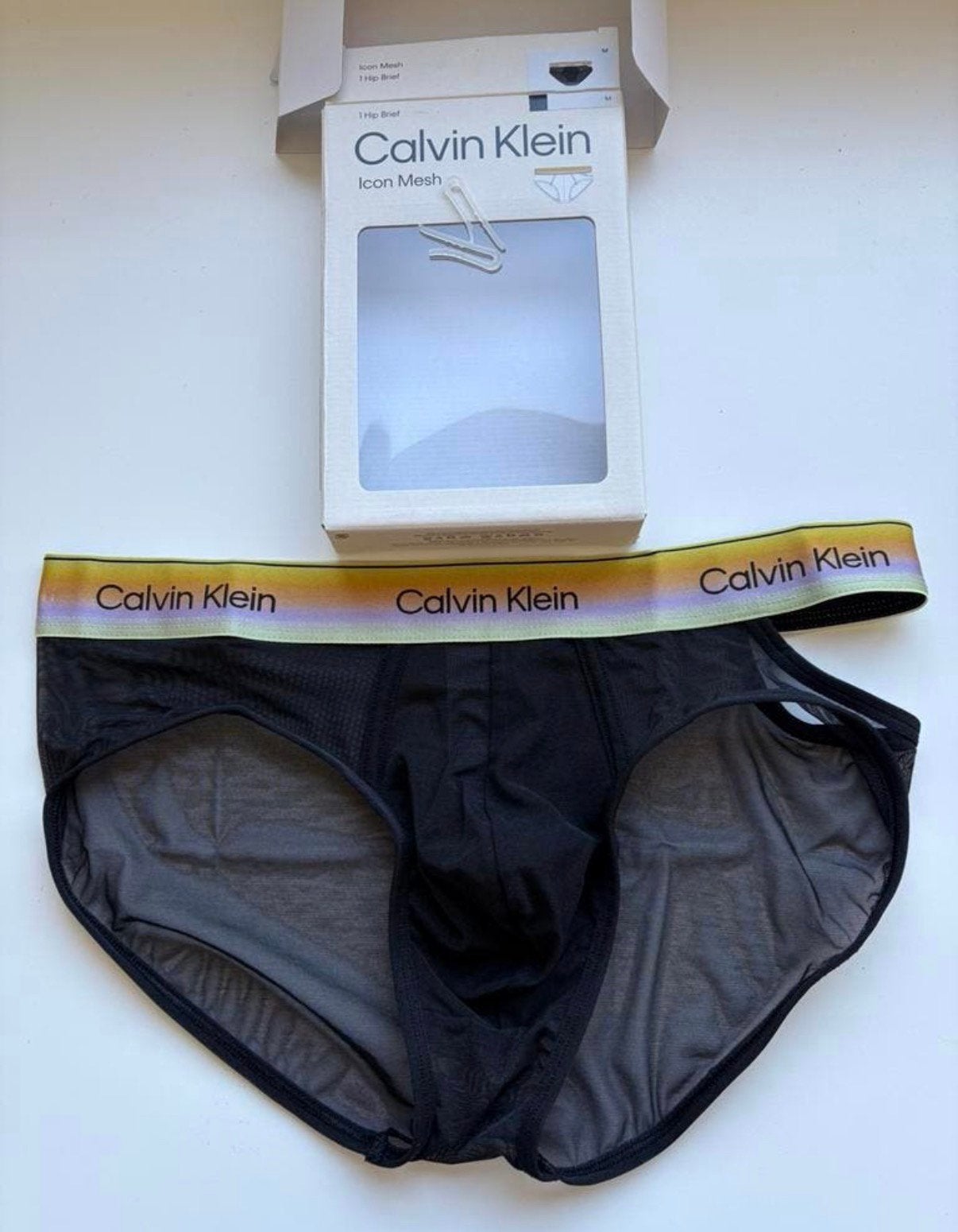 Calvin Klein Mesh Pride Slip, Kleding | Heren, Ondergoed, Verzenden, Zwart, Slip